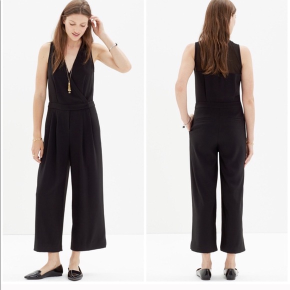 Madewell Pants - Madewell Baxter Black Wrap Jumpsuit
